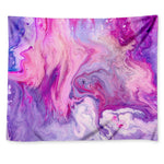 Purple Liquid Marble Print Tapestry