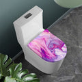 Purple Liquid Marble Print Toilet Lid Cover