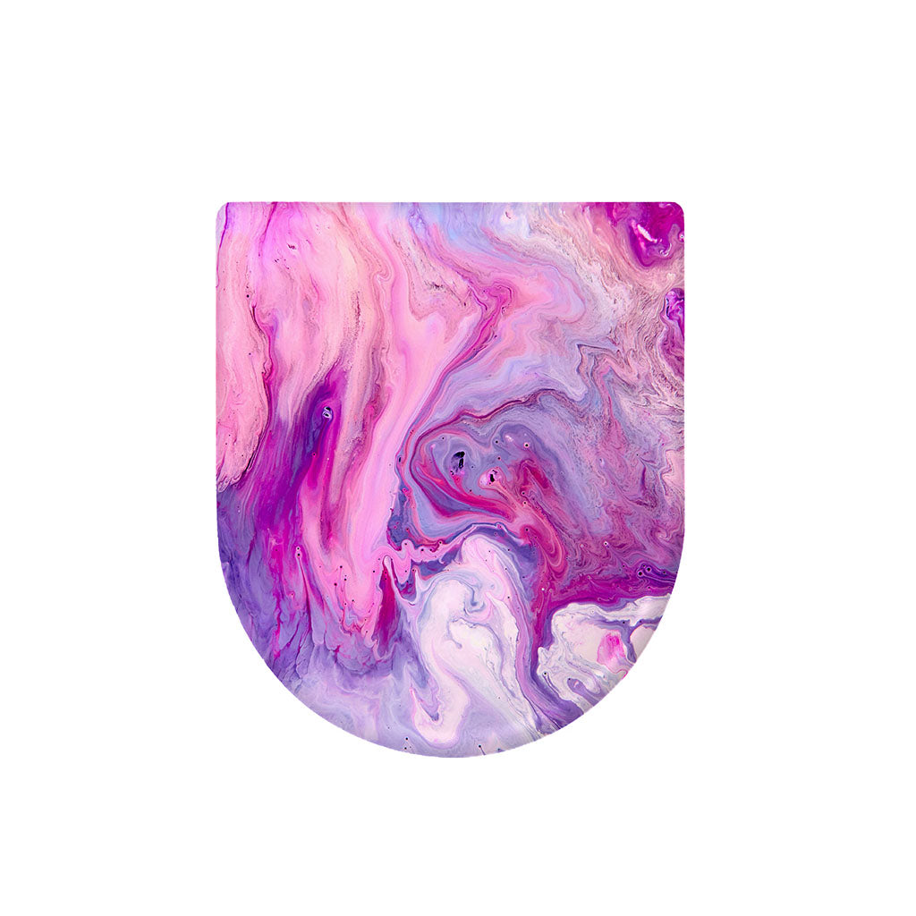 Purple Liquid Marble Print Toilet Lid Cover