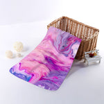 Purple Liquid Marble Print Towel