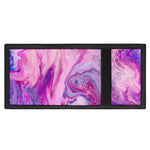 Purple Liquid Marble Print Trifold Wallet