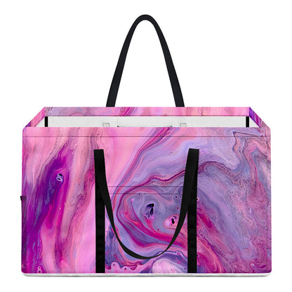Purple Liquid Marble Print Utility Tote Bag