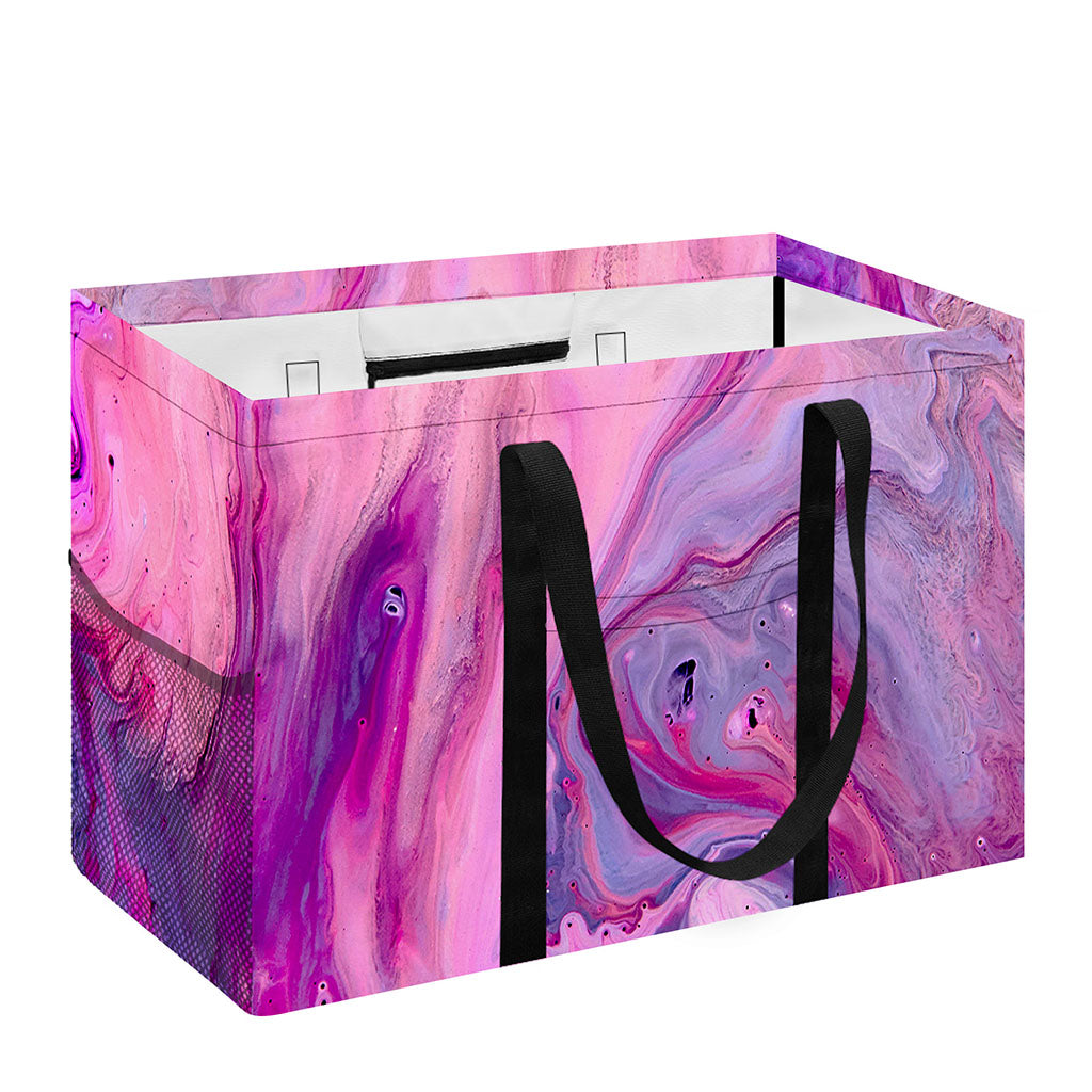 Purple Liquid Marble Print Utility Tote Bag