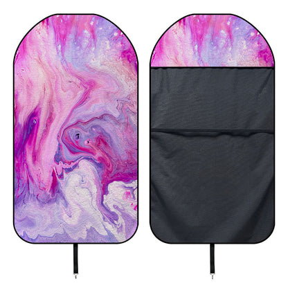 Purple Liquid Marble Print Waterproof Car Seat Cover