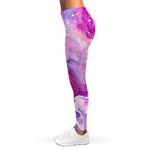 Purple Liquid Marble Print Women's Leggings