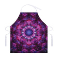 Purple Mandala Flower Print Adjustable Apron