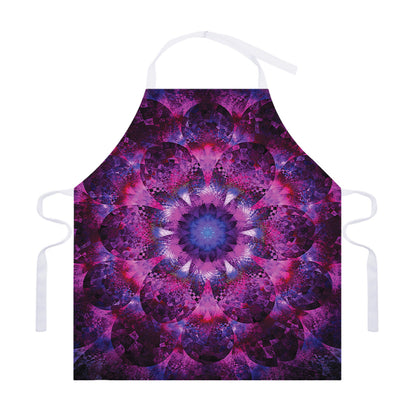 Purple Mandala Flower Print Adjustable Apron