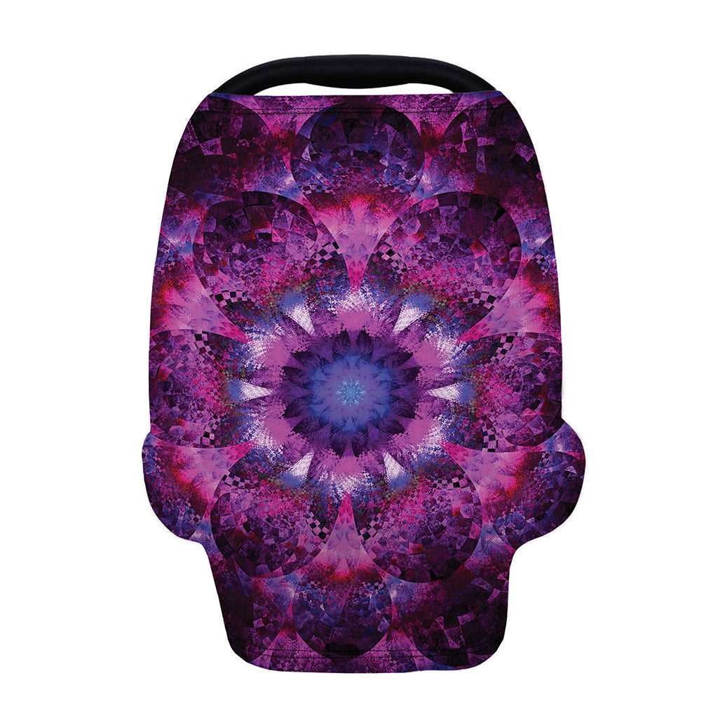 Purple Mandala Flower Print Baby Seat Cover