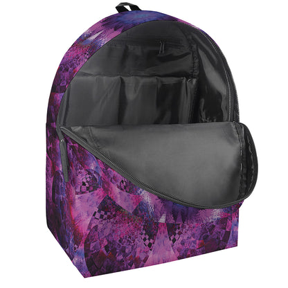 Purple Mandala Flower Print Backpack