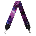Purple Mandala Flower Print Bag Strap