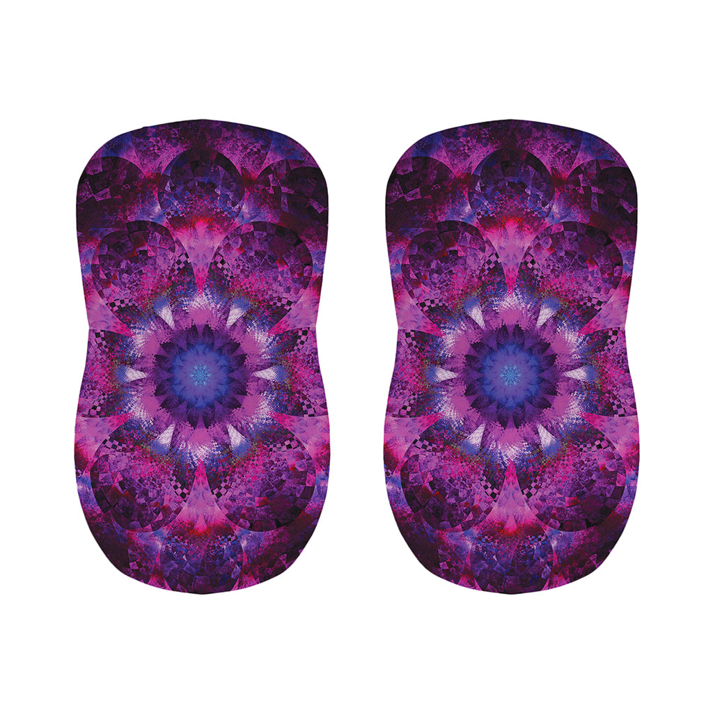 Purple Mandala Flower Print Bar Stool Covers