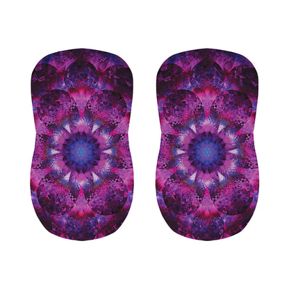 Purple Mandala Flower Print Bar Stool Covers