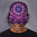 Purple Mandala Flower Print Baseball Cap