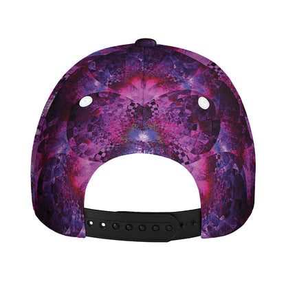 Purple Mandala Flower Print Baseball Cap