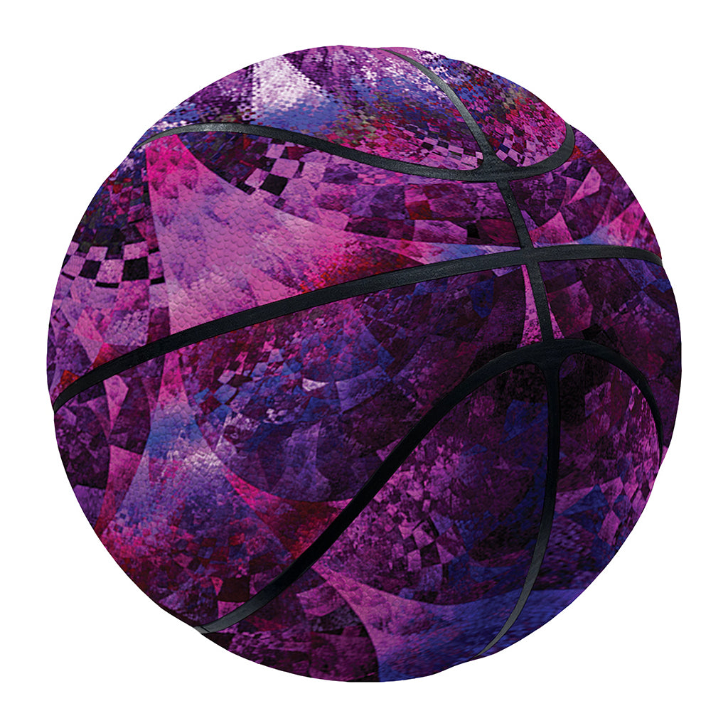Purple Mandala Flower Print Basketball
