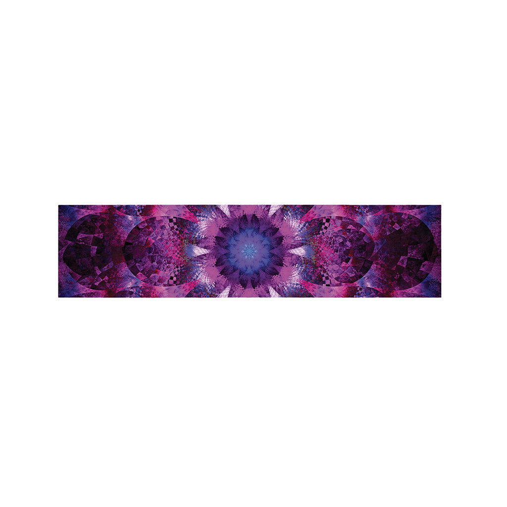 Purple Mandala Flower Print Bed Runner