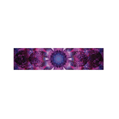 Purple Mandala Flower Print Bed Runner