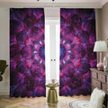 Purple Mandala Flower Print Dimout Pencil Pleat Curtains