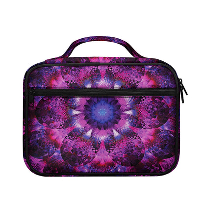 Purple Mandala Flower Print Briefcase Bible Bag