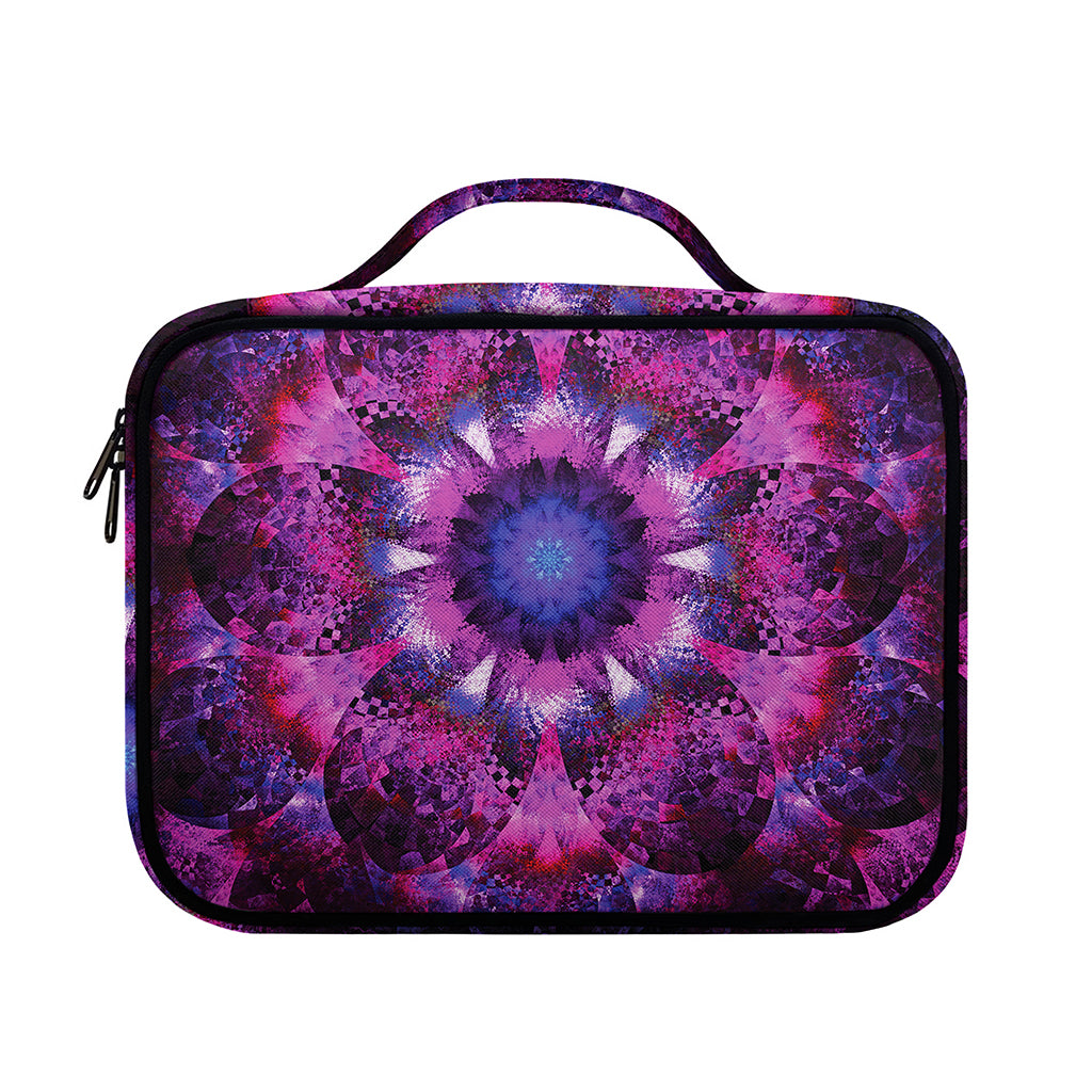 Purple Mandala Flower Print Briefcase Bible Bag