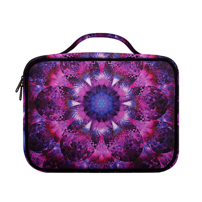 Purple Mandala Flower Print Briefcase Bible Bag
