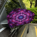 Purple Mandala Flower Print Car Side Mirror Covers