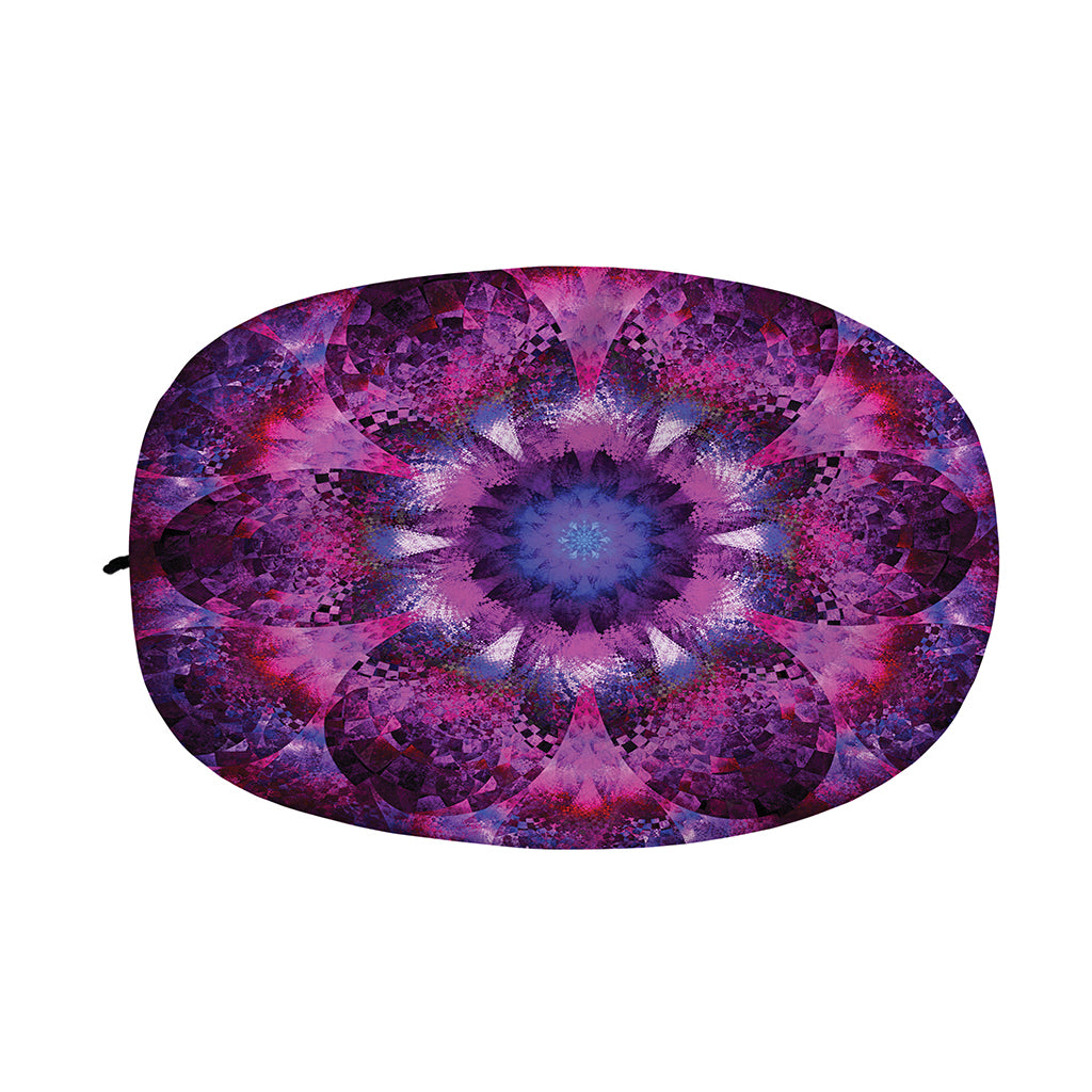 Purple Mandala Flower Print Car Side Mirror Covers