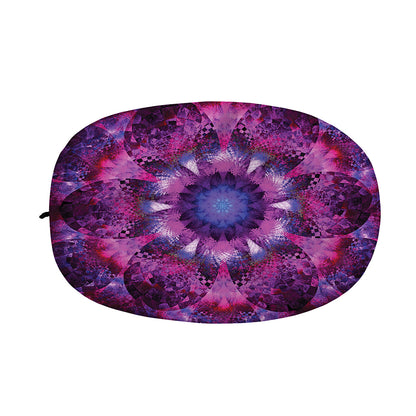 Purple Mandala Flower Print Car Side Mirror Covers