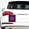 Purple Mandala Flower Print Car Sticker
