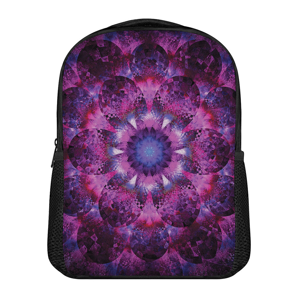 Purple Mandala Flower Print Casual Backpack