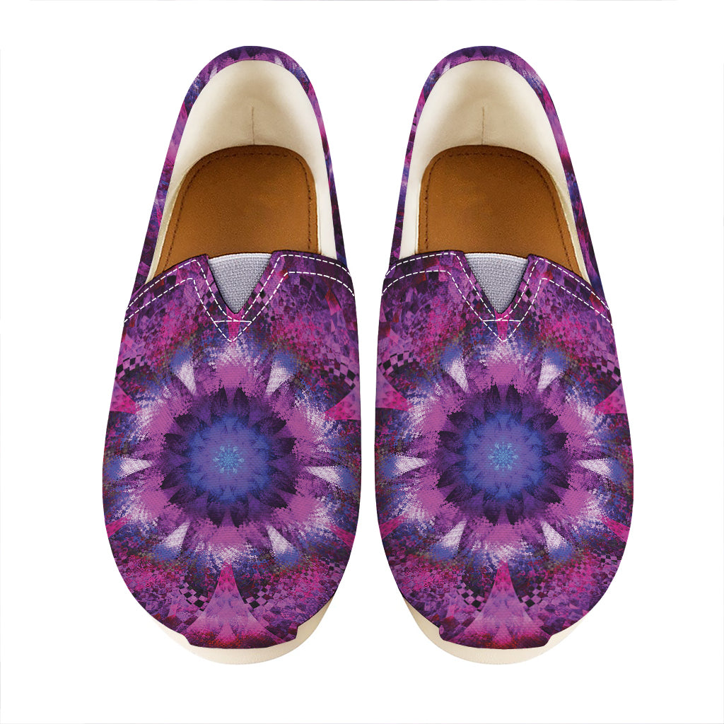 Purple Mandala Flower Print Casual Shoes
