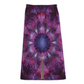 Purple Mandala Flower Print Cotton Front Slit Maxi Skirt