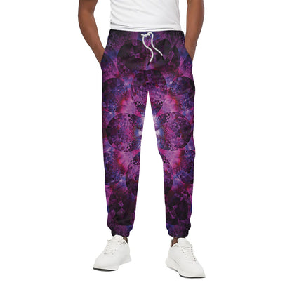 Purple Mandala Flower Print Cotton Pants