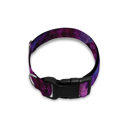 Purple Mandala Flower Print Dog Collar