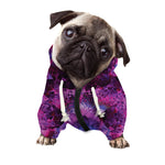 Purple Mandala Flower Print Dog Zip Up Hoodie