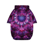 Purple Mandala Flower Print Dog Zip Up Hoodie