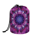 Purple Mandala Flower Print Drawstring Makeup Bag