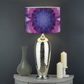 Purple Mandala Flower Print Drum Lamp Shade