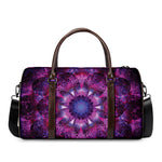 Purple Mandala Flower Print Duffle Bag