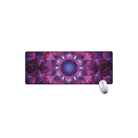 Purple Mandala Flower Print Extended Mouse Pad