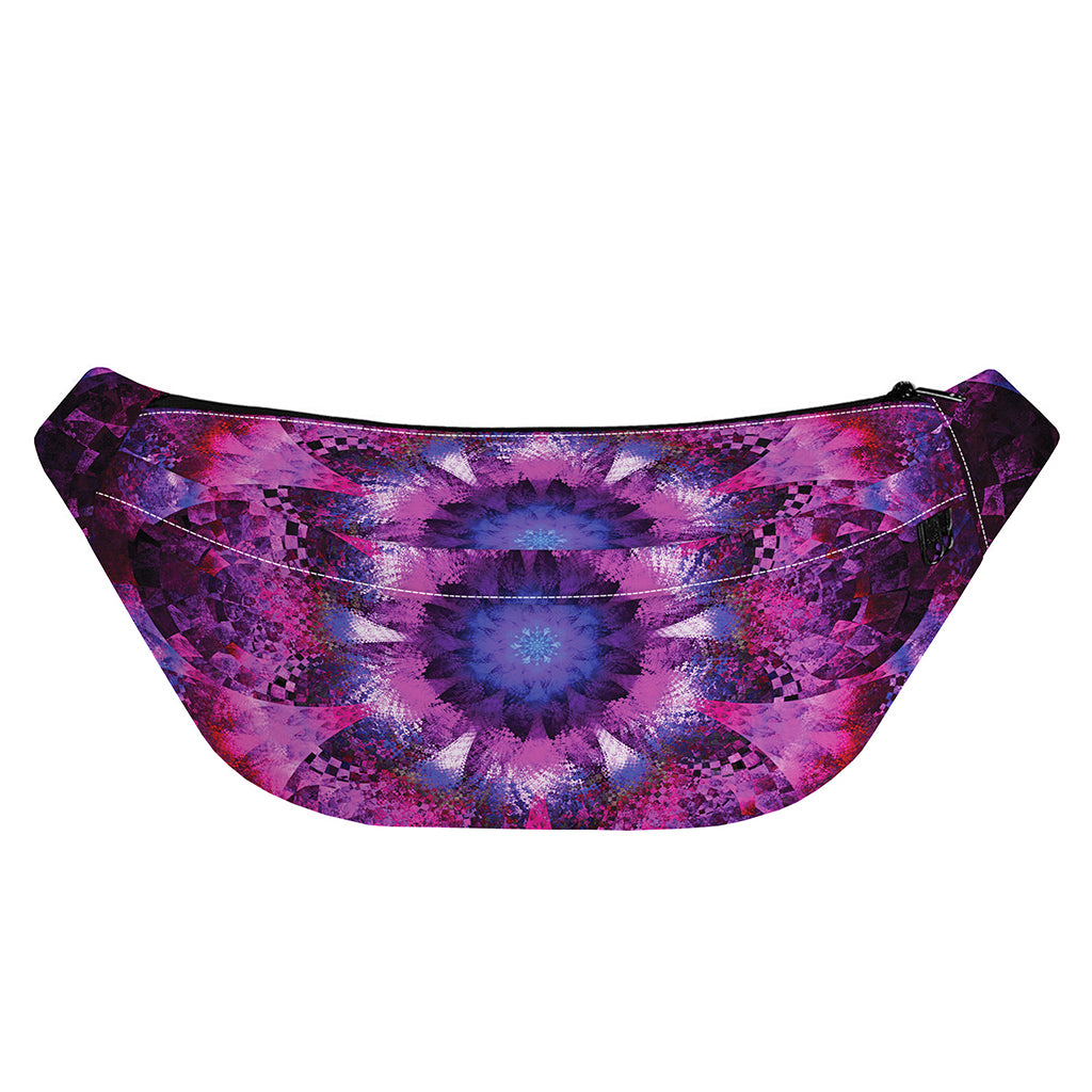Purple Mandala Flower Print Fanny Pack
