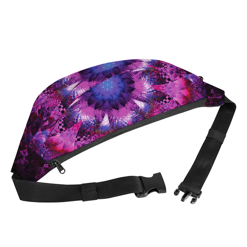 Purple Mandala Flower Print Fanny Pack