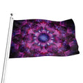 Purple Mandala Flower Print Flag