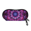Purple Mandala Flower Print Glasses Case