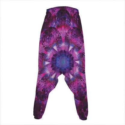 Purple Mandala Flower Print Hammer Pants