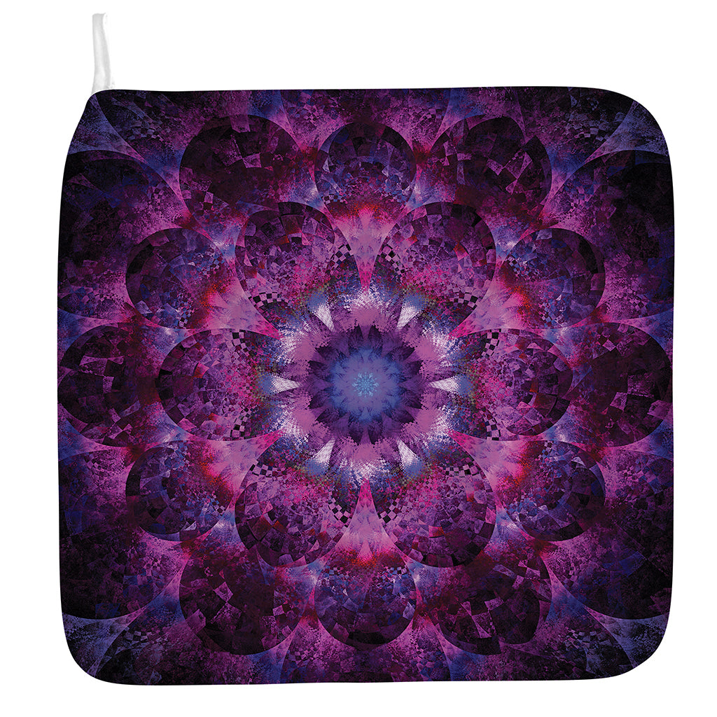 Purple Mandala Flower Print Hand Towel