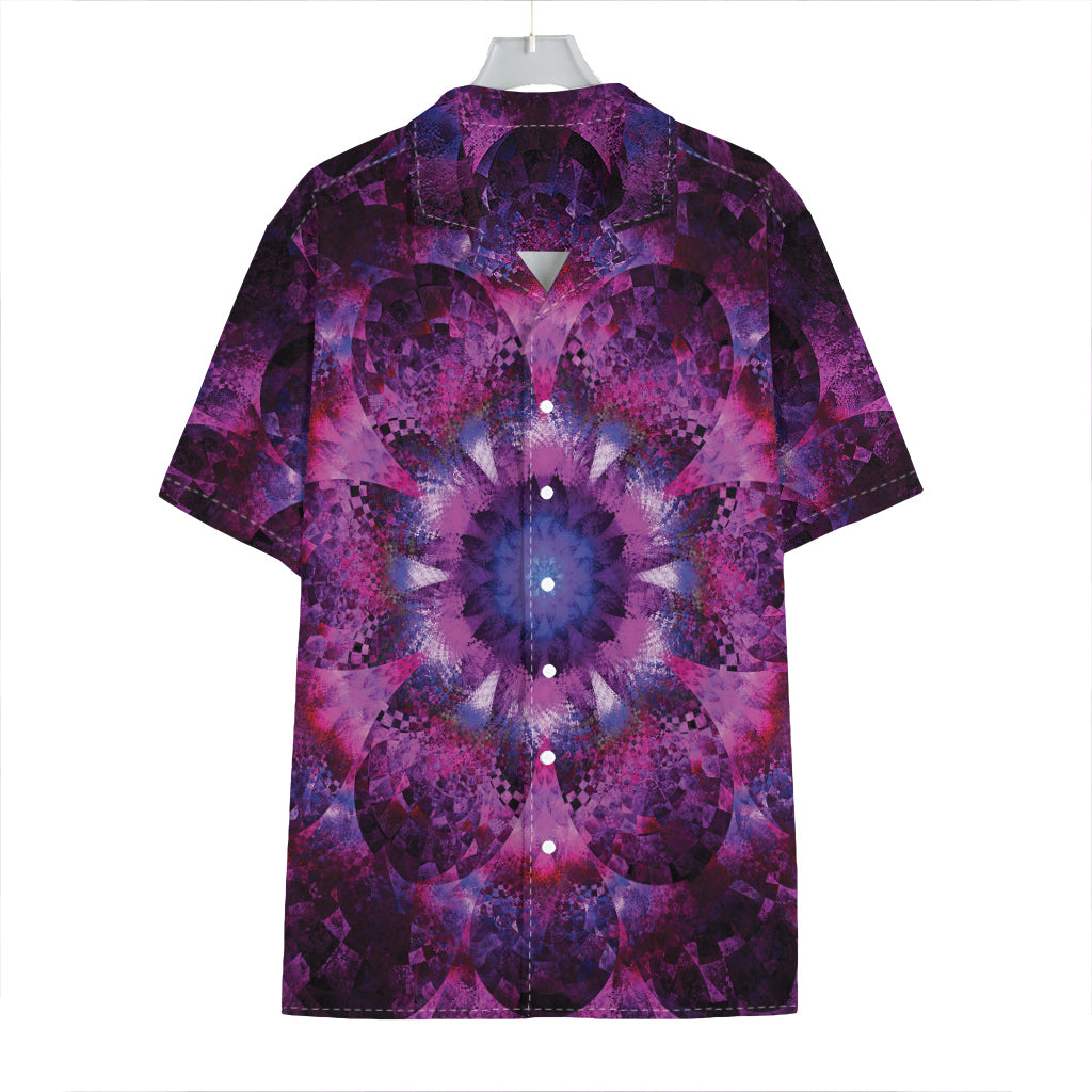 Purple Mandala Flower Print Hawaiian Shirt