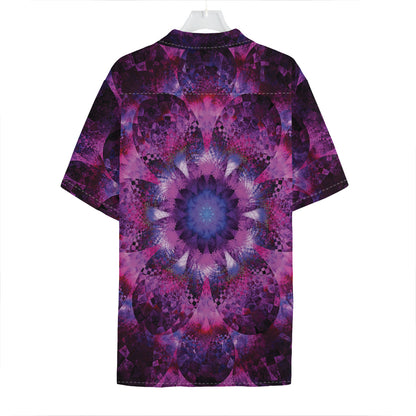 Purple Mandala Flower Print Hawaiian Shirt