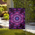 Purple Mandala Flower Print House Flag