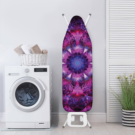 Purple Mandala Flower Print Ironing Board Cover